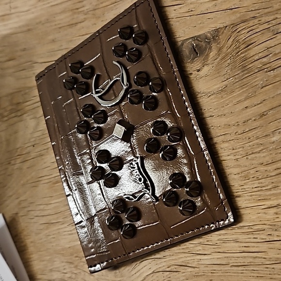 Christian Louboutin Kios Crocodile Pattern Card Holder/Card Case Wallet - Picture 2 of 5